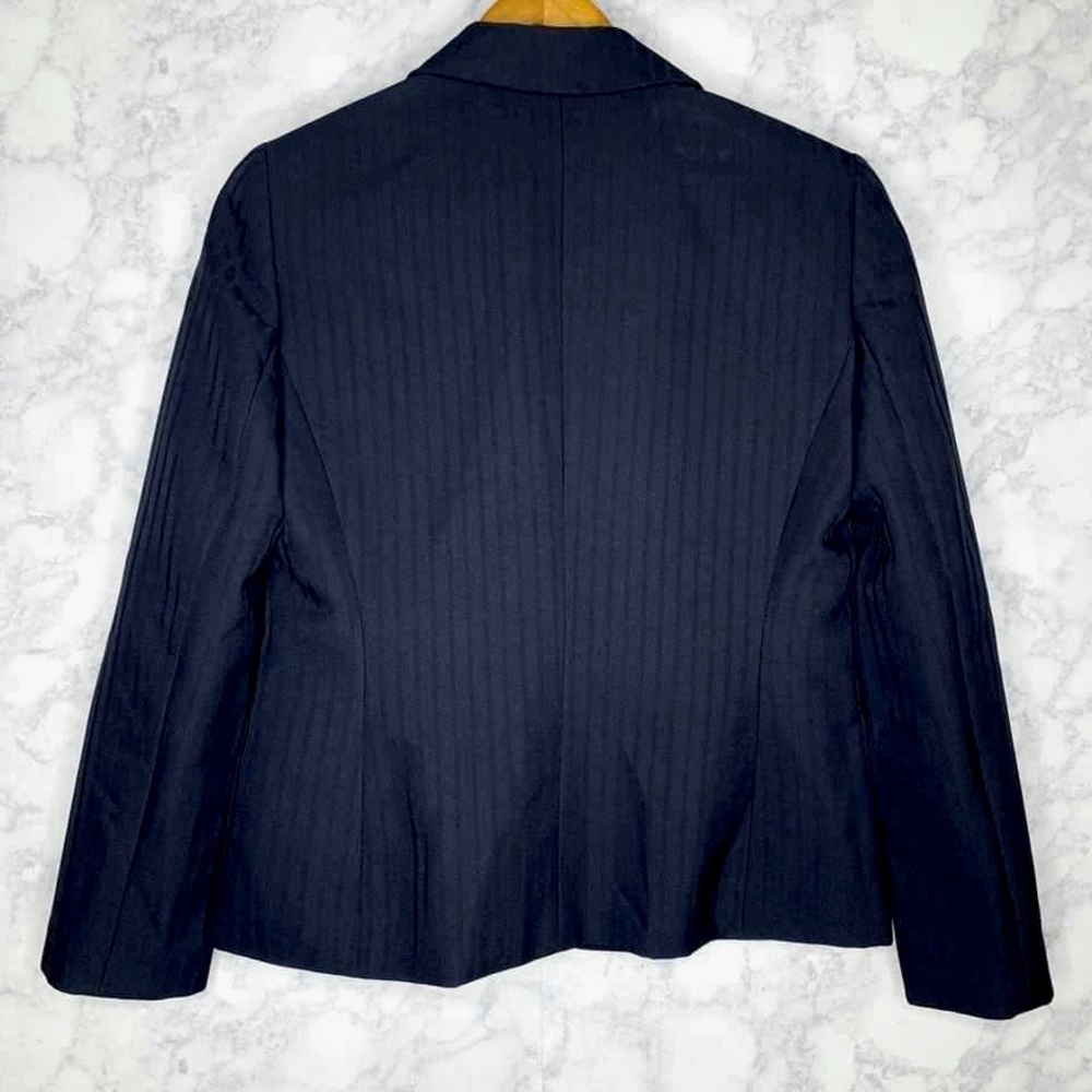 Jones New York 90s Navy Blue Pinstripe Blazer Women’s 10 - Picture 3 of 6